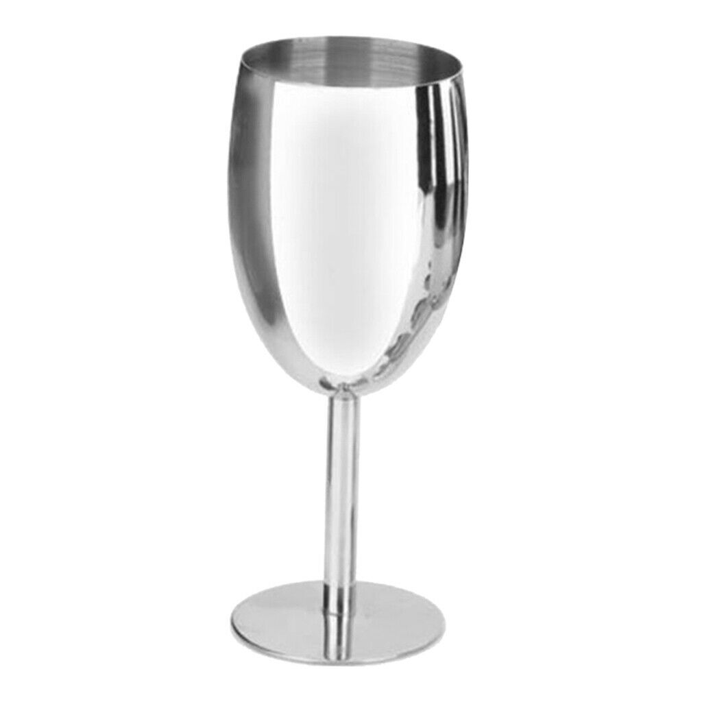 4pcs Champagne Stemmed Glass Top Cup Wine Tableware Home Kitchen Table Stainless