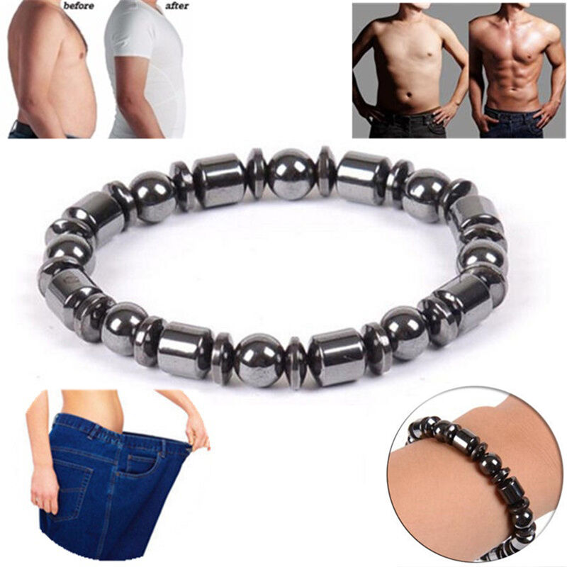 Biomagnetism Magnetic Round Black Stone Magnetic Bracelet Magnetic Health Care