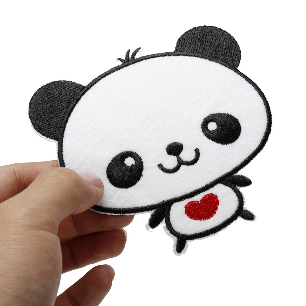 Best Sweet Pandas Embroidery Cloth Iron On Patch Sew Motif Applique Tools.l8