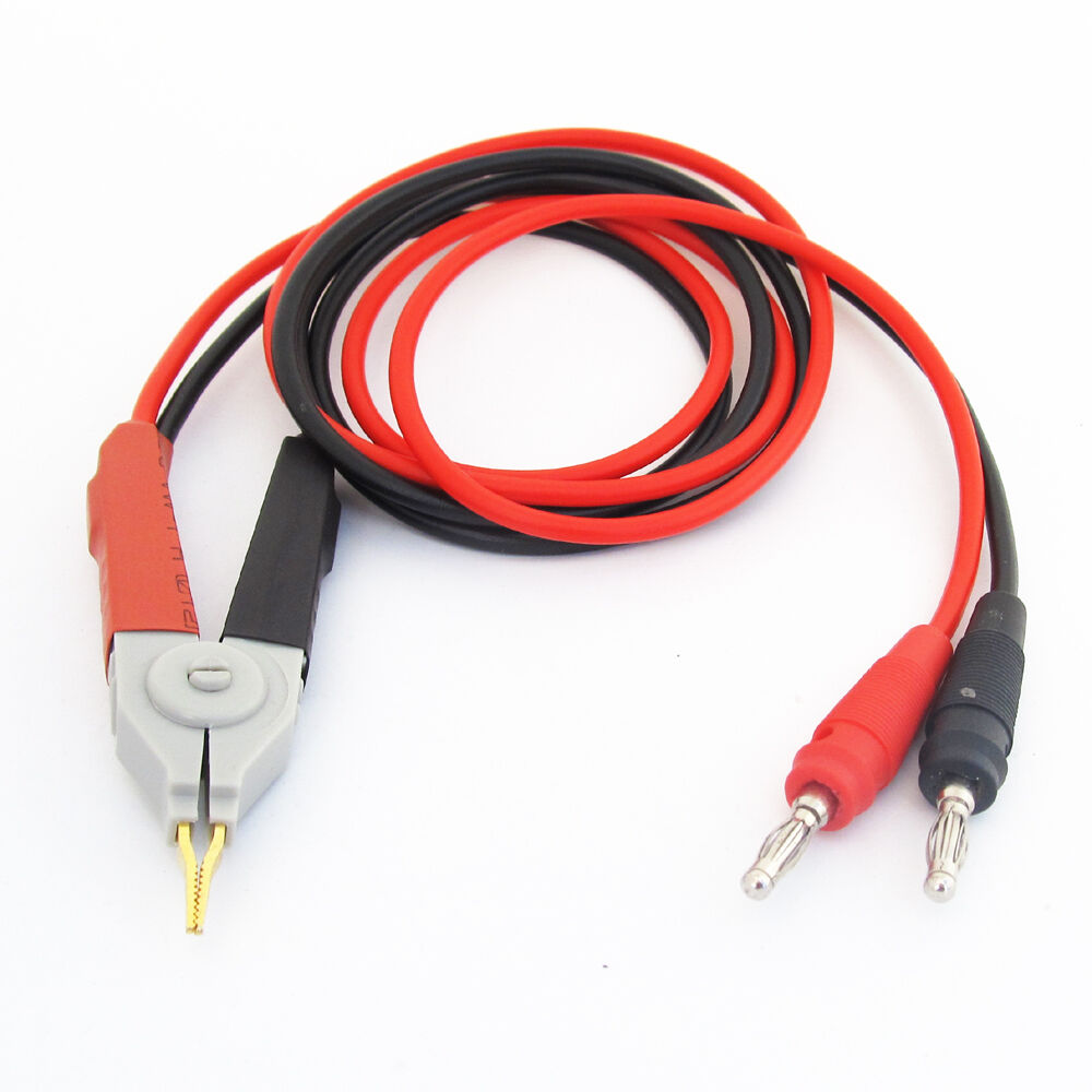 4sets 1M/3.3ft Alligator Kelvin Clip to Banana Plug SMD Silicon Test Cable Lead