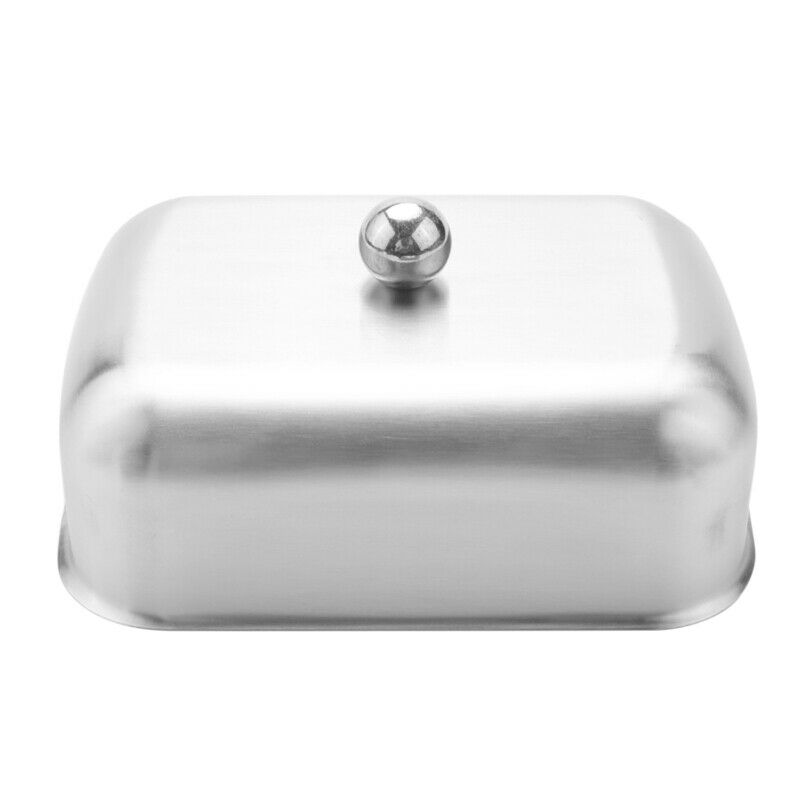 Stainless Steel Butter Dish Box Container Elegant Cheese Server Storage KeeperV1