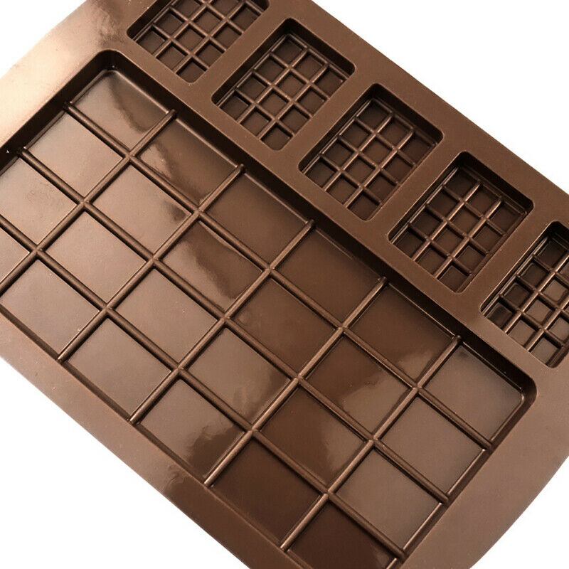 Silicone Mold Waffle Chocolate Mold Fondant Patisserie Candy Bar Mould Cake BDA