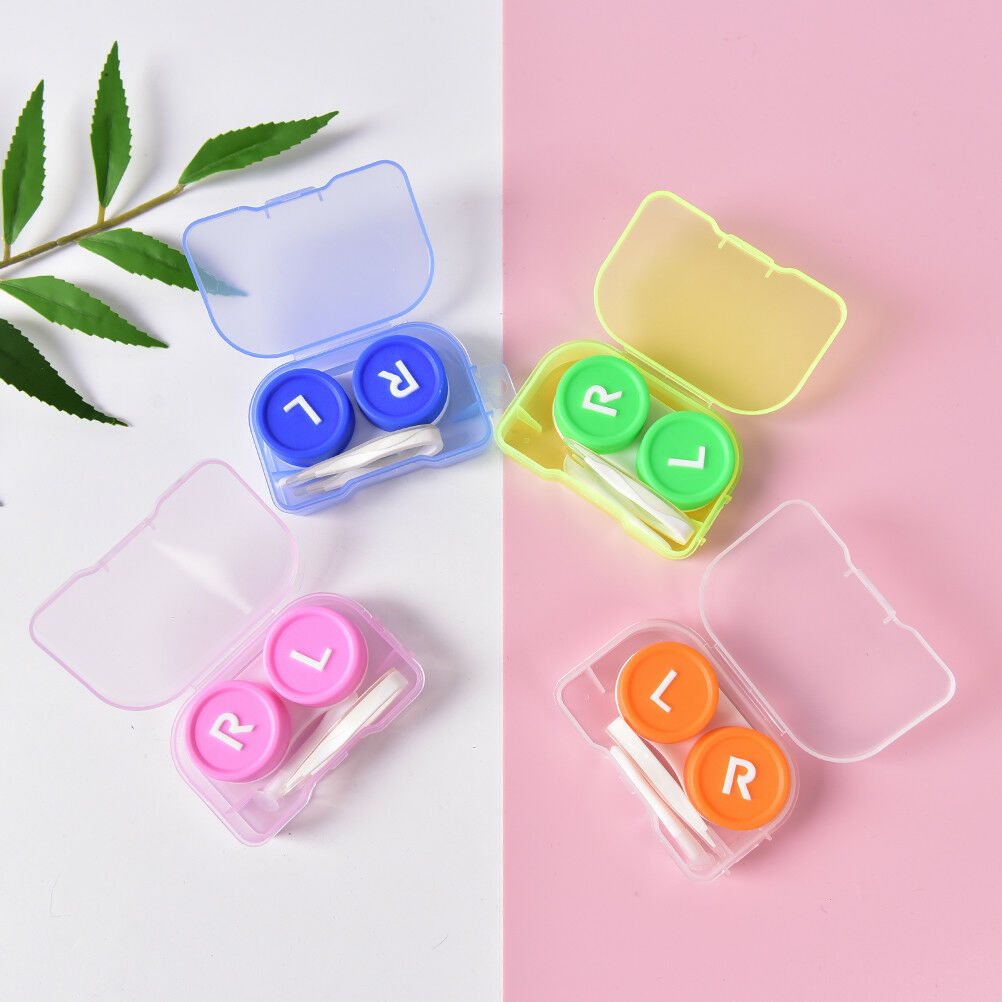 Simple Transparent Clear Portable Contact Lens Case Storage Box Holder Conta Pb