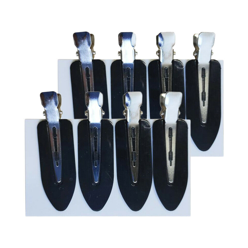 8 Pieces Plastic No Bend No  Clips Set Smooth Hairdressing DIY Clamps