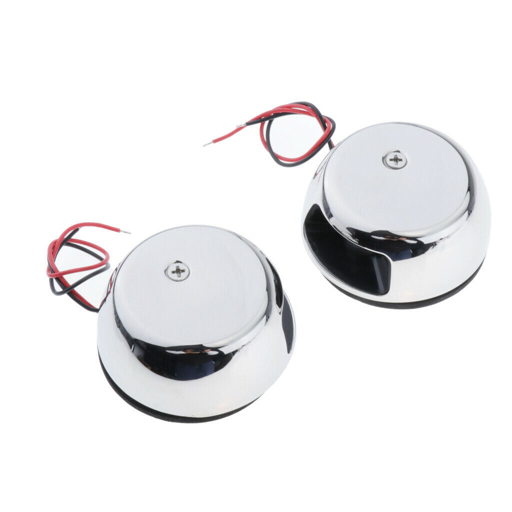 2x Boat Left+Right LED Rail Light Green&Red Pin 12V 2W Stainless Steel 68mm