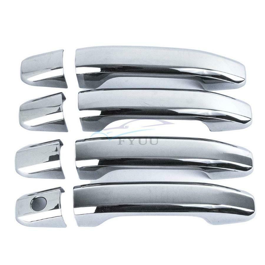 8× Weatherproof Side Door Handle Cover Trim For Chevy Tahoe Suburban Yukon 15-18
