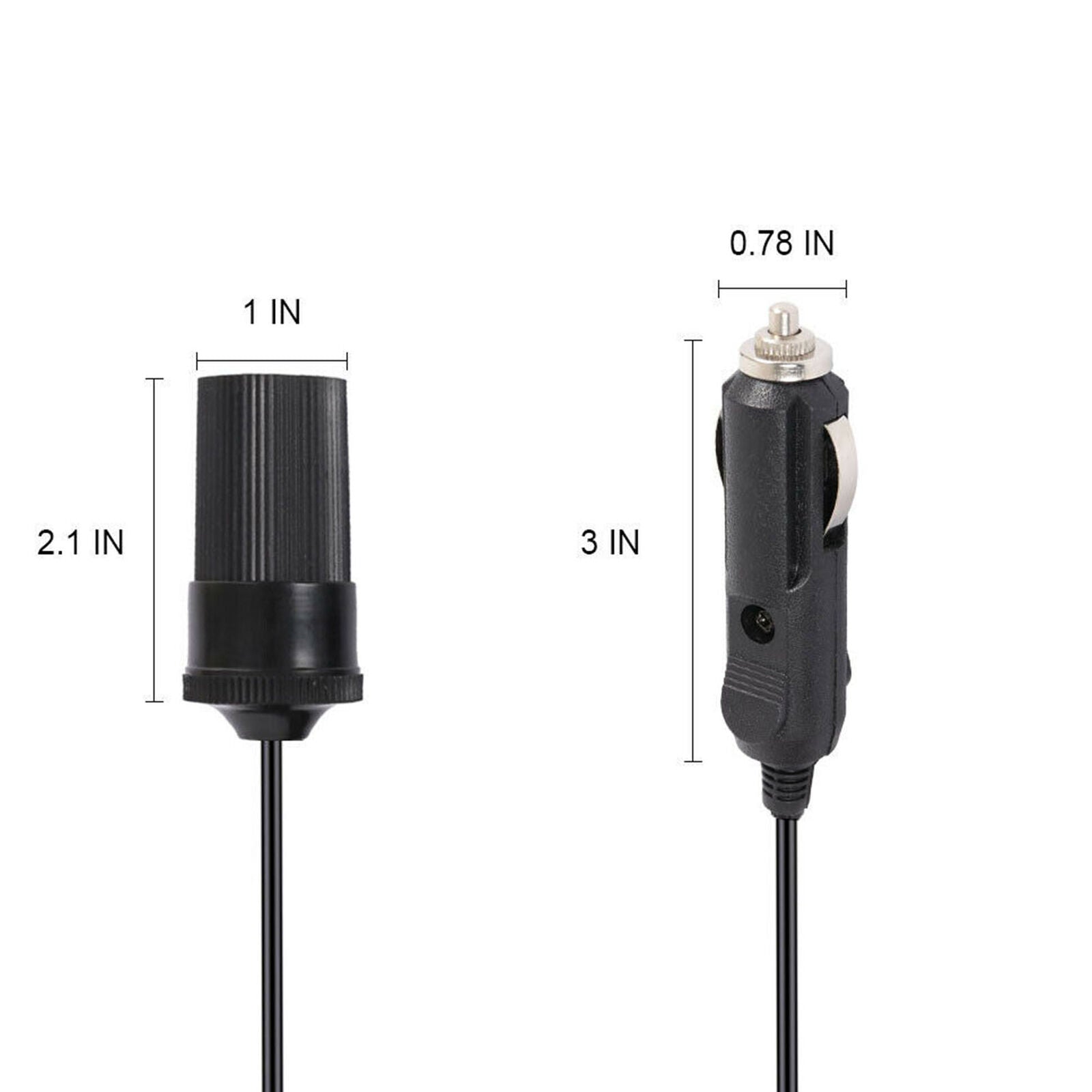 16 ft Car Cigarette Lighter Socket Extension Cord Cable Heavey Duty 12V