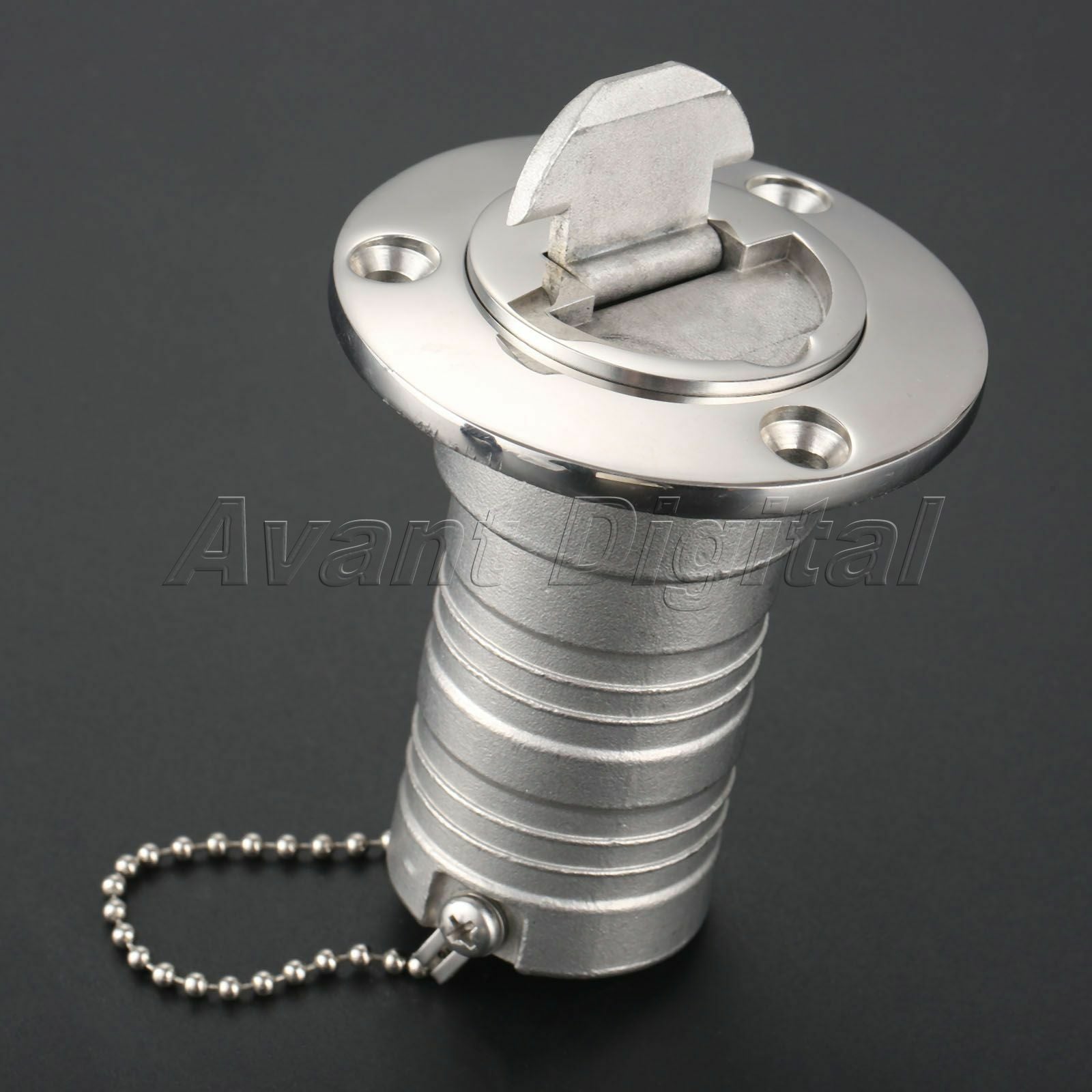 1.5" Keyless Cap Gas Fuel Tank Boat Marine Deck Fill Filler 316 Stainless Steel