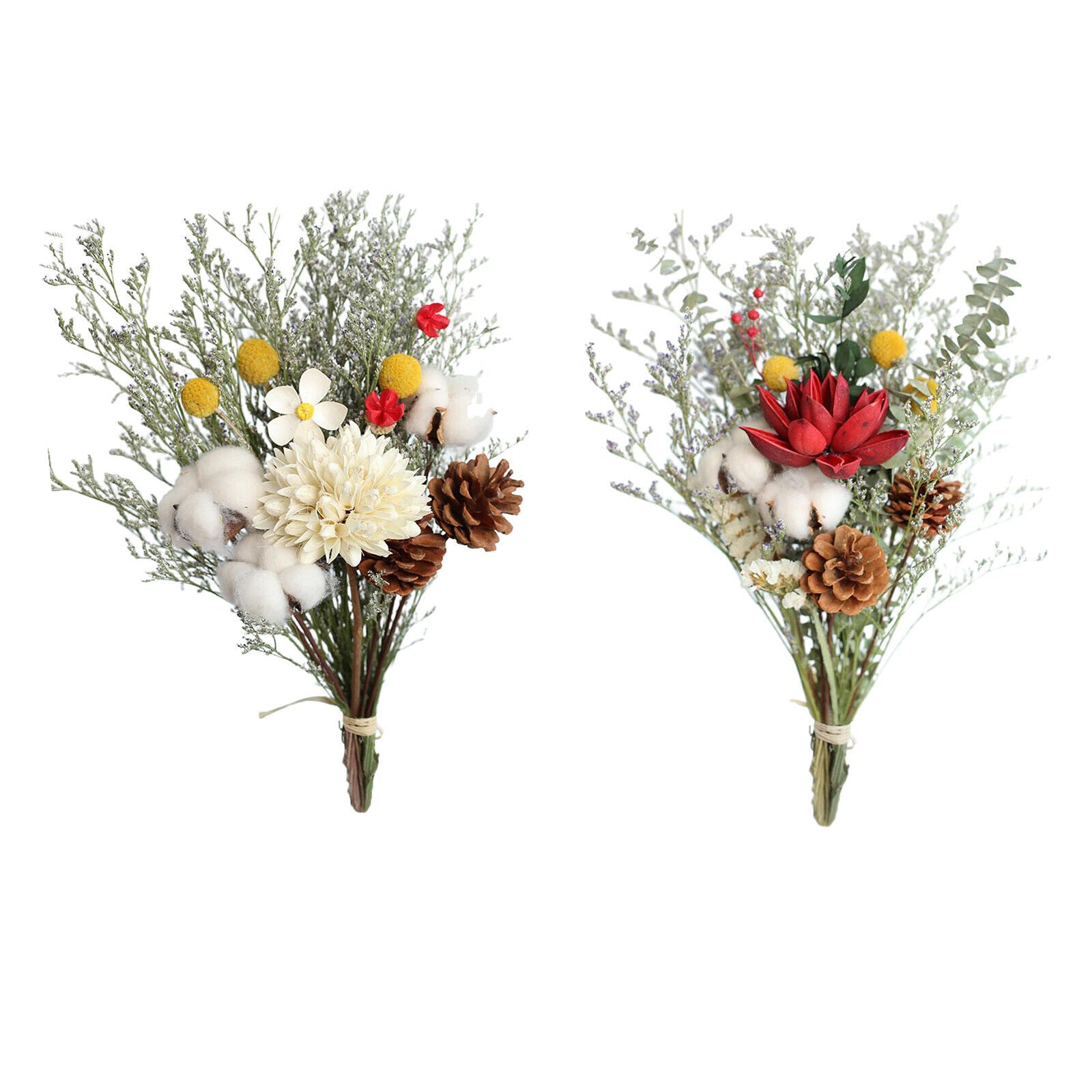 2Pcs Beautiful Natural Dried Bouquet Natural Eucalyptus Party Arrangements