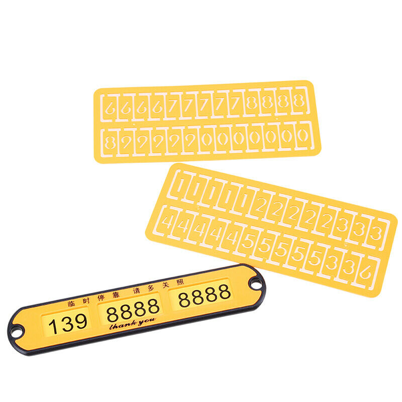 3X Car Auto Temporary Parking Card Luminous Phone Number Plate Crafts Sucker