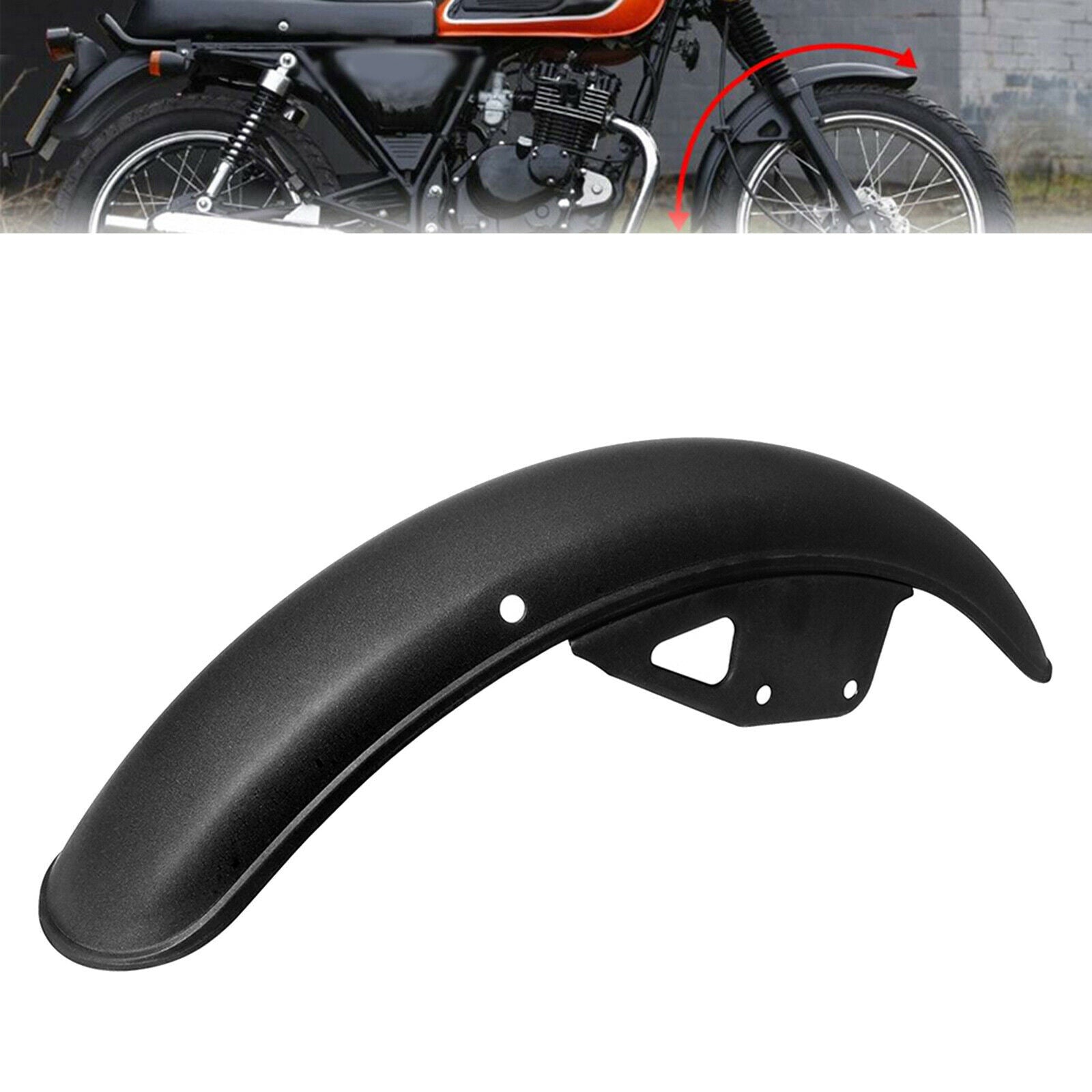 Motorcycle Front Fender Mud Flap Sand Guard Cover for Suzuki GN125 Black
