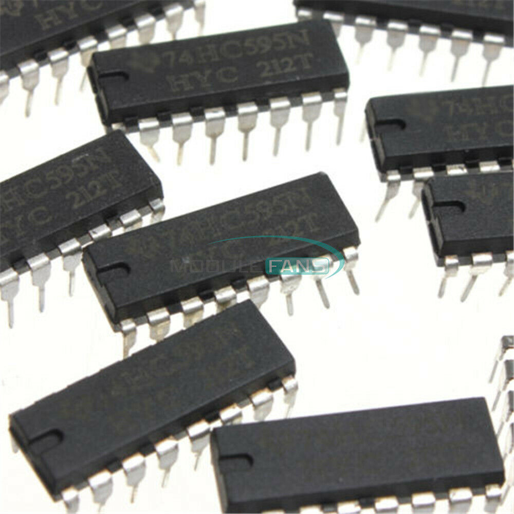 100PCS 74HC595 SN74HC595N 8-Bit Shift Register DIP-16 IC