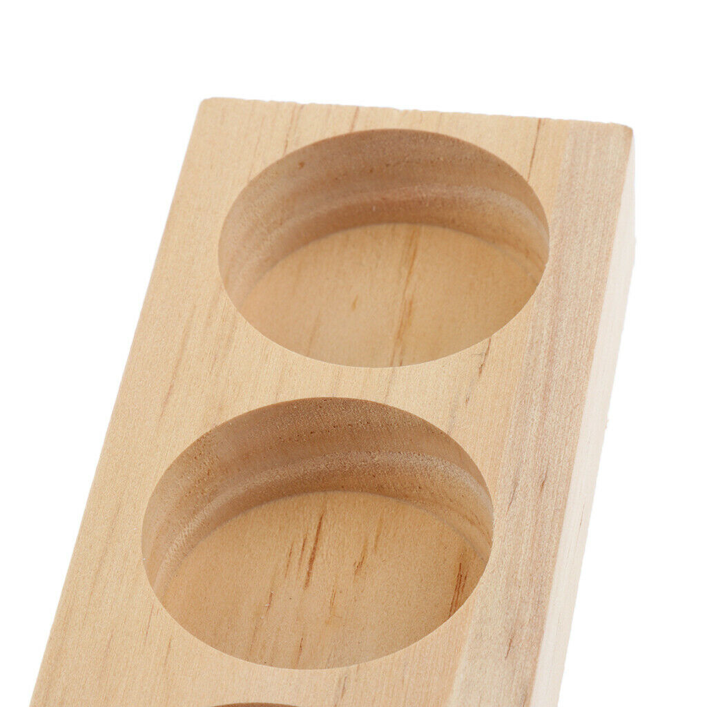 2 Pcs Wooden Essential Oil Displaying Storage Organizer Rack Hold 6x Oil Bottle