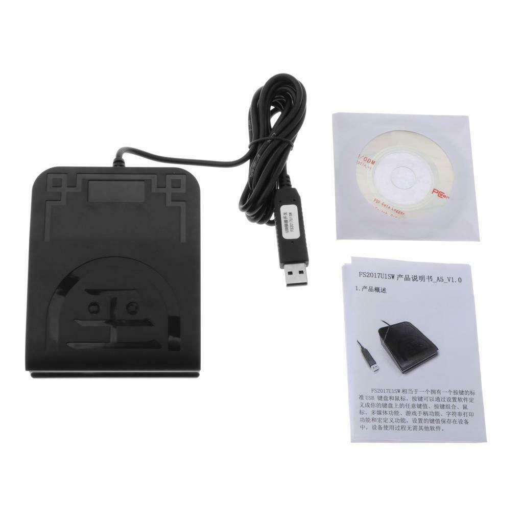 USB Foot Switch Pedal Control Keyboard Mouse Keystrokes for Computer PC