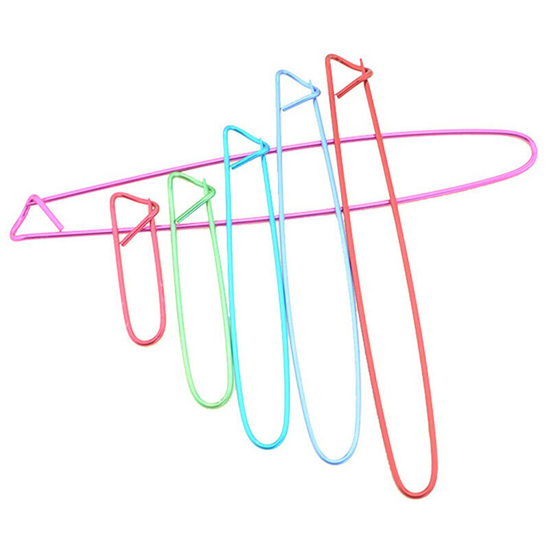 6PCS/Set Aluminum Knitting Needles Stitch Holders Safety Pins Crochet Wea.l8
