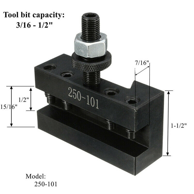 2X(250-101 Turning and Facing Holder  Change Tool Post and Tool Holder L9S9)