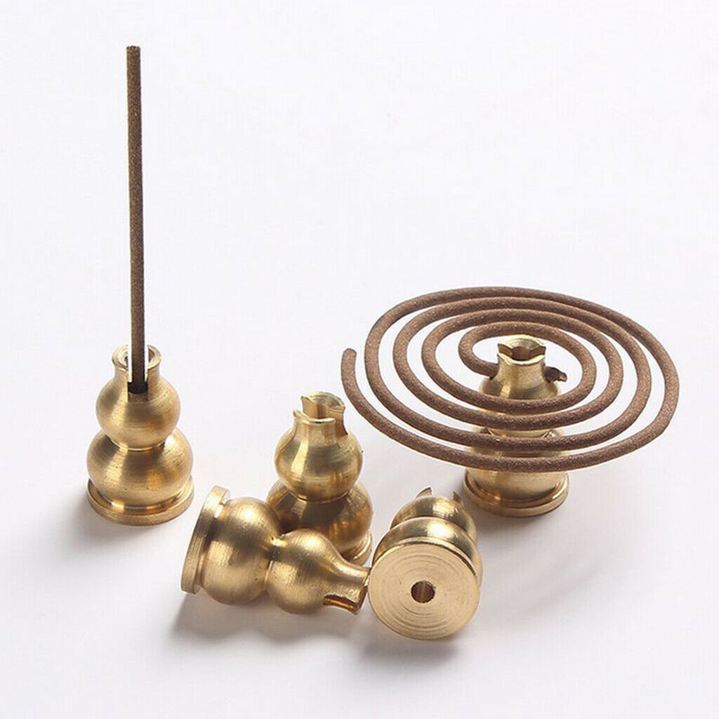 Buddha Incense Holder, Copper Incense Burner Cone Holder Gourd for Joss Stick,