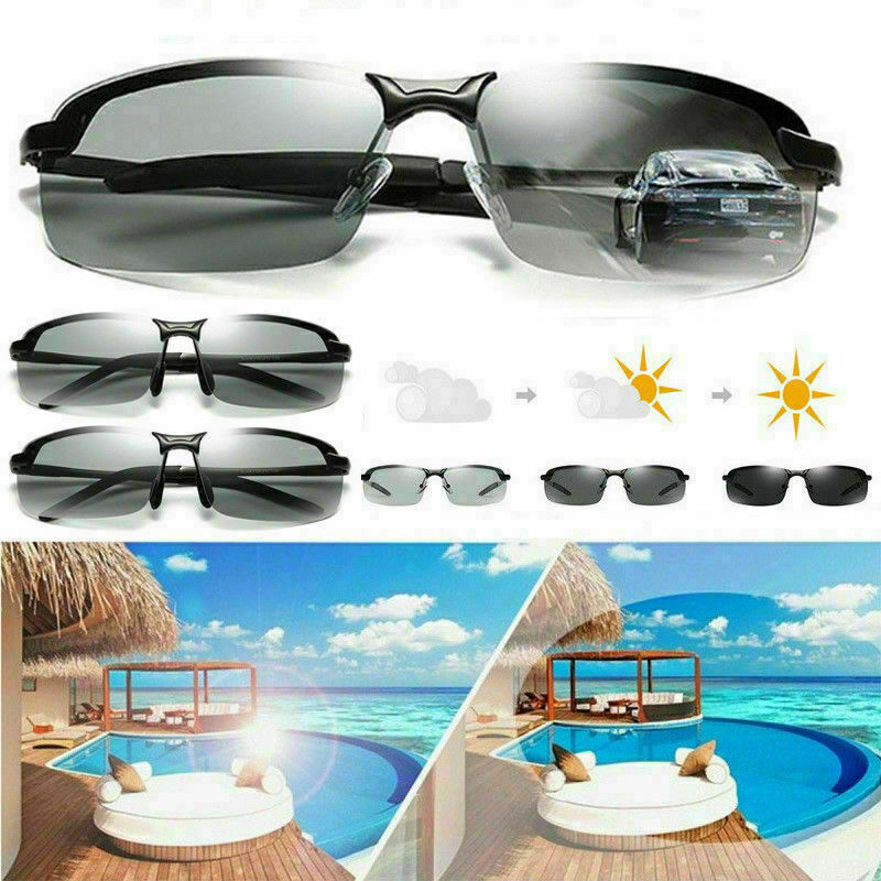 2021 Photochromic Polarized Men Sunglasses Glasses Driving Outdoor Sports