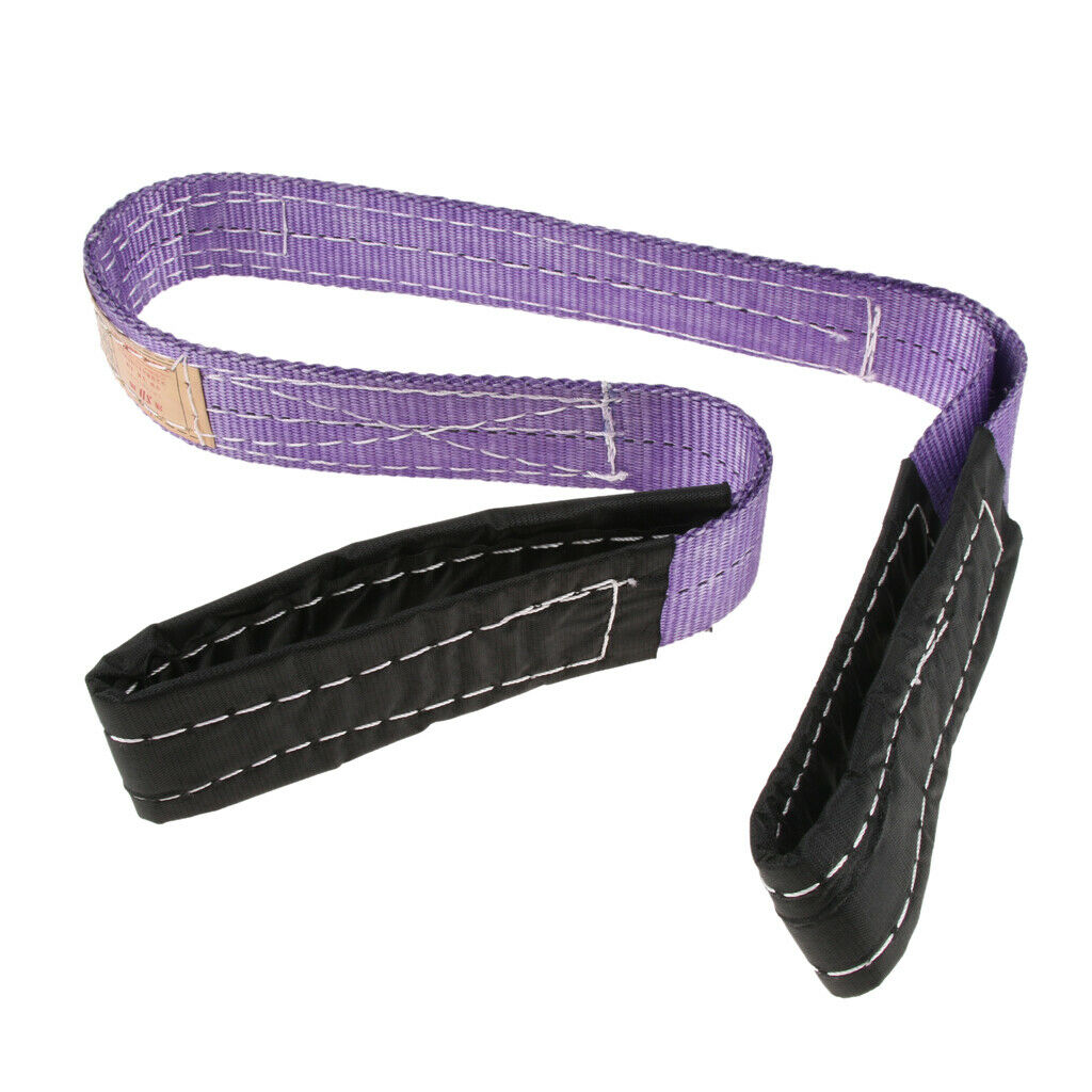 2x 1m Lifting Strap Towing Pull Rope Cable Road Recovery Trailor 1 Ton