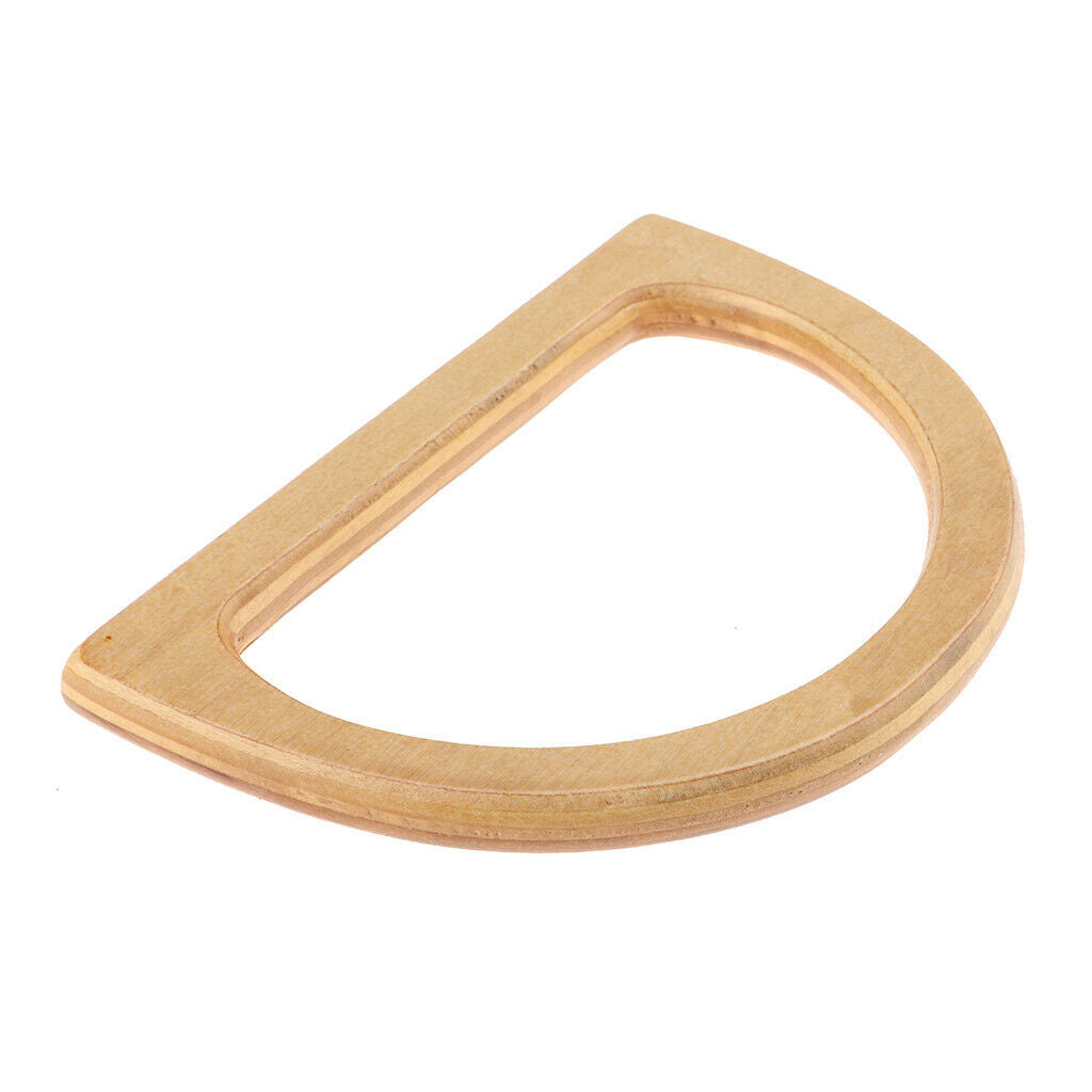 4pcs Wood D-Shape Bag Handle Coat Rack Replacement Purse Making Accessories