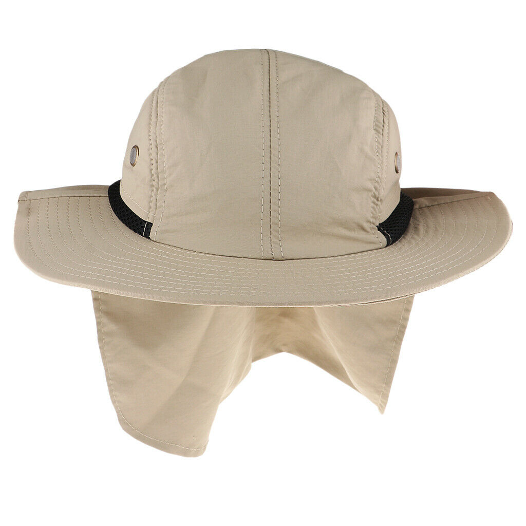 Outdoor Jungle Hat Khaki Shawl Neck Sun Protection Hat Face Protection Caps