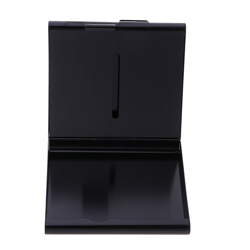 Cigarette Case Metal Box Holder Aluminum Case Double Side Waterproof Black