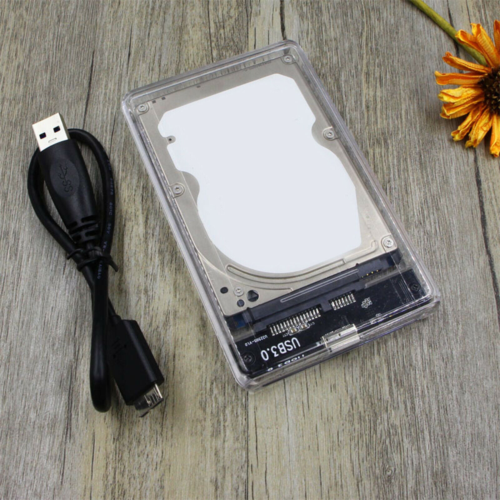 New transparent 2.5-inch SATA SSD hard drive for external