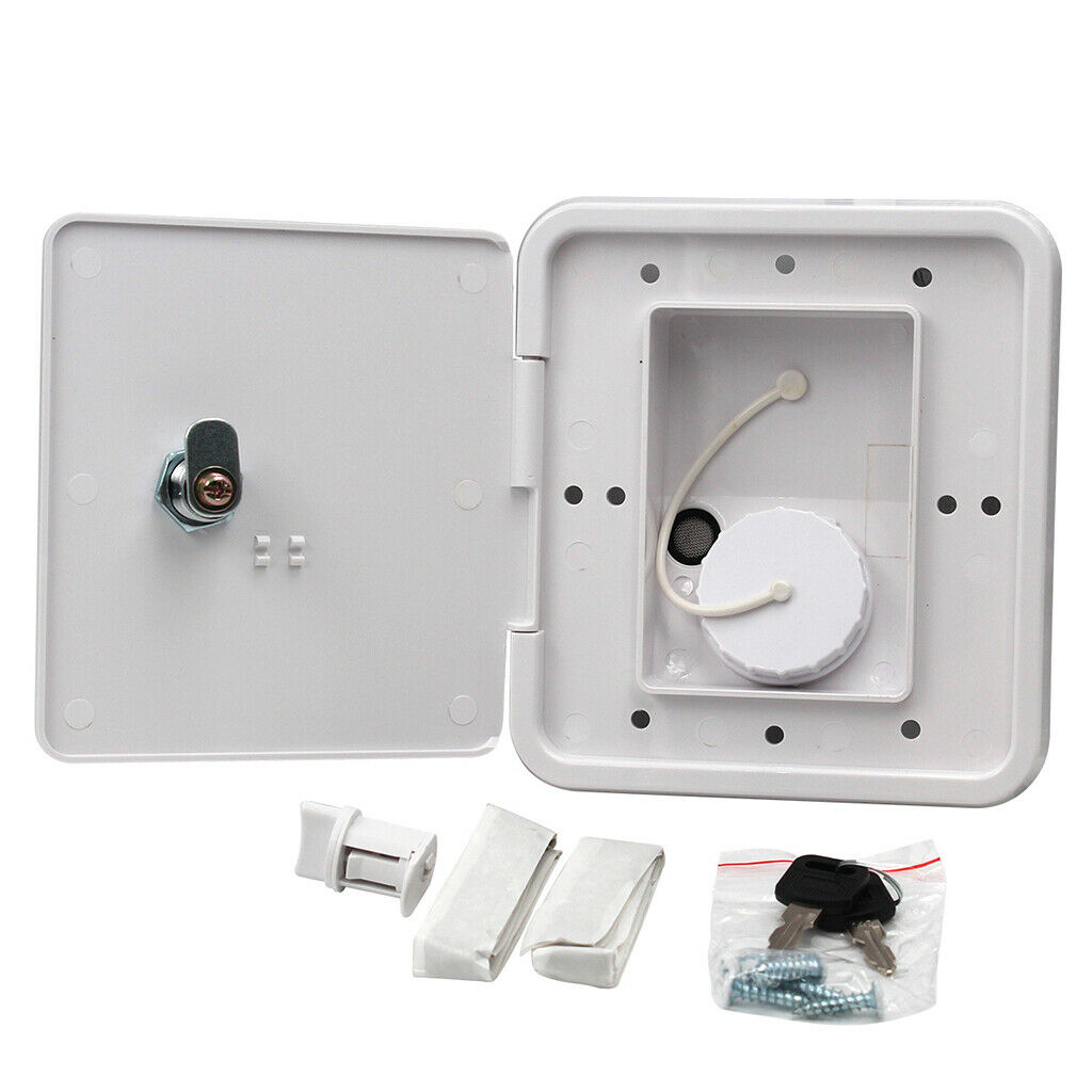 Gravity Water Inlet Fill Dish Lockable w/ Keys for Campers Trailer Caravans
