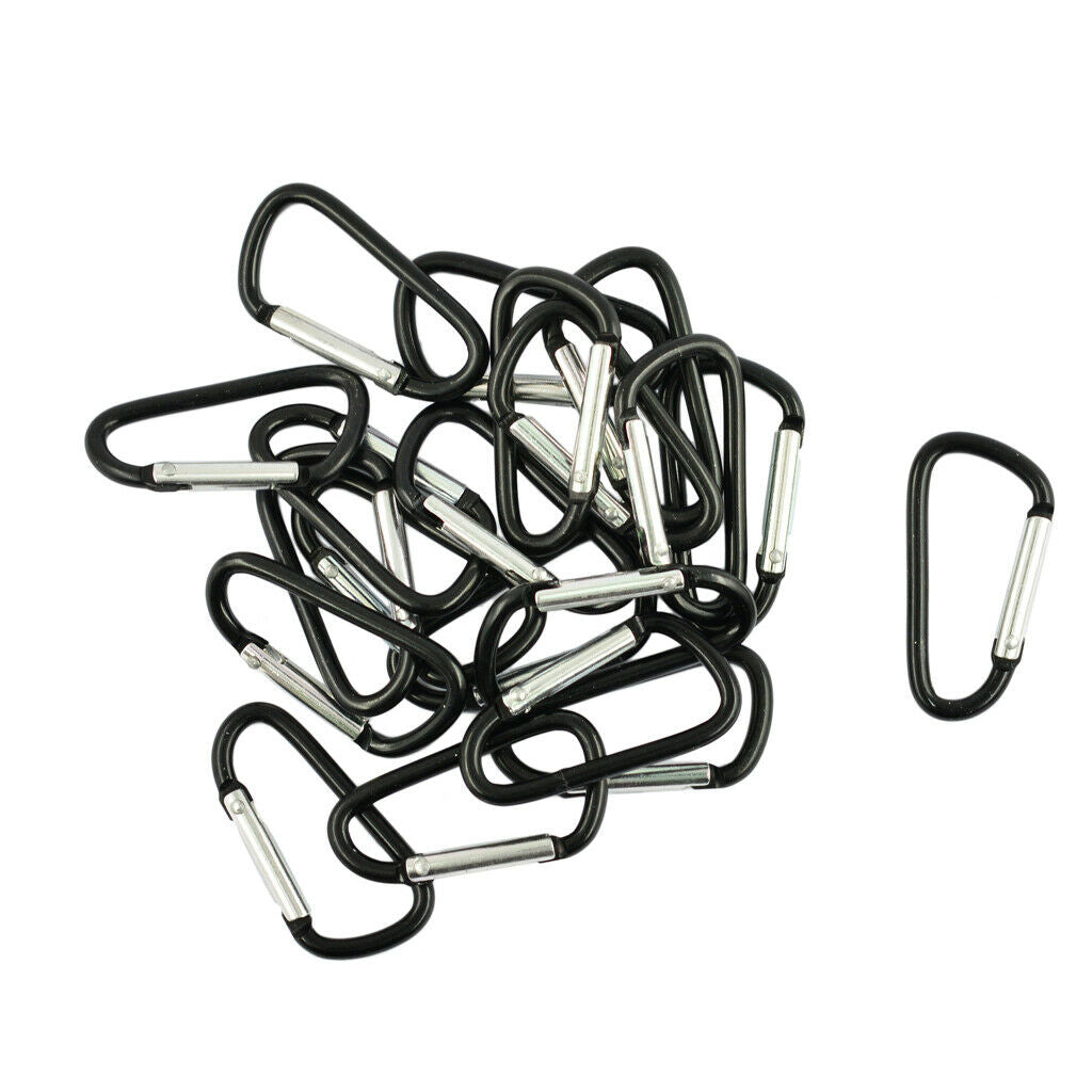 40pcs  Climbing Carabiner Buckle Snap Spring Clip Hooks