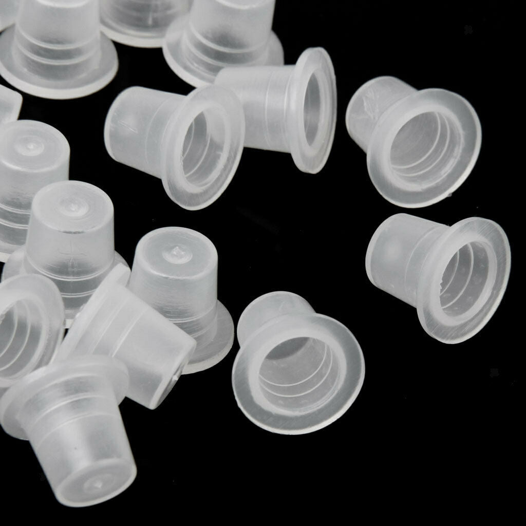New 250 White Plastic Tattoo Color Ink Holder Cups Supplies Small