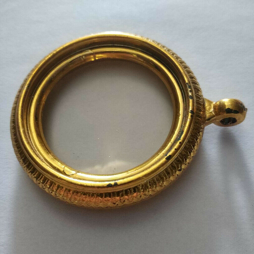 10 Curtain Rod Rings With Eyelet Golden Color