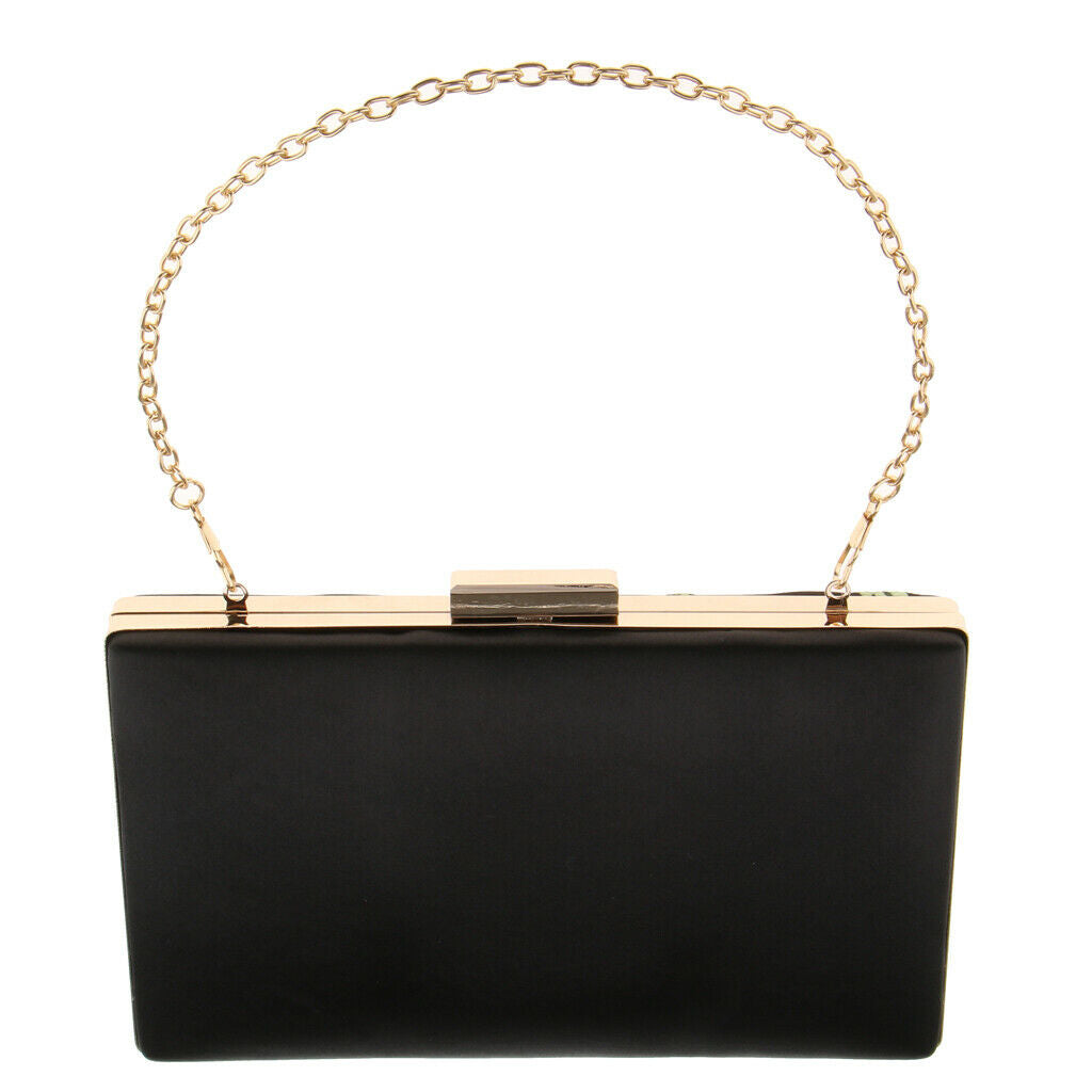 Elegant Embroidered Rose Flower Shoulder Chain Bag Evening Prom Clutch Purse