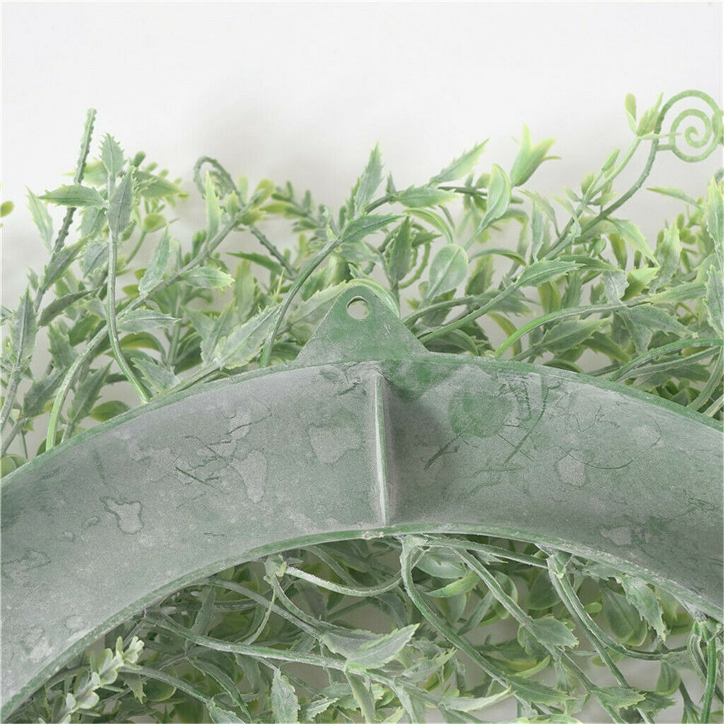 Artificial Plant Wreath, Fern, Spring Flowers and Wild Grass Wreath On Twisted