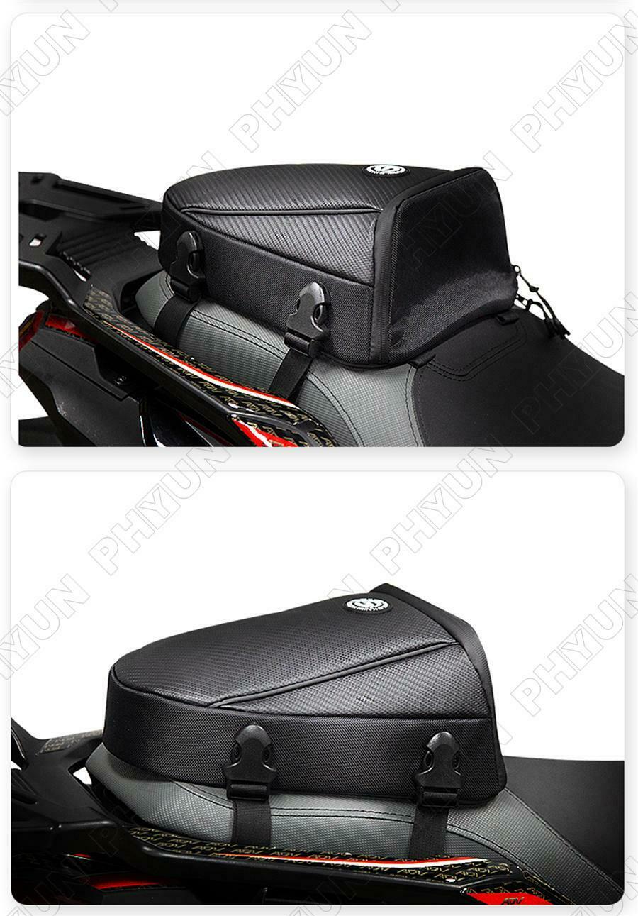 Black Motorcycle Tail Bag Back Seat Bag Shoulder Backpack Touring Bag Waterproof