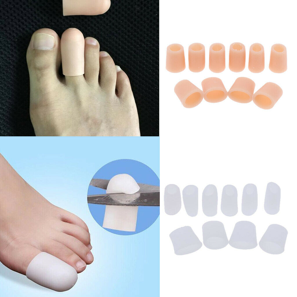 10x Women/Men Gel Toe Sleeves Caps Tube Wraps Cushions for Hammer Toes