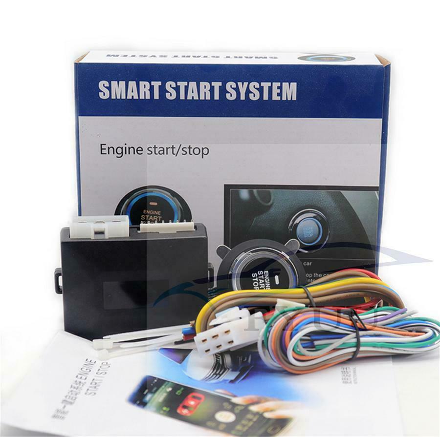 Car One-Key Engine Start Stop Button BT Smart Start System App Smartphone Remote