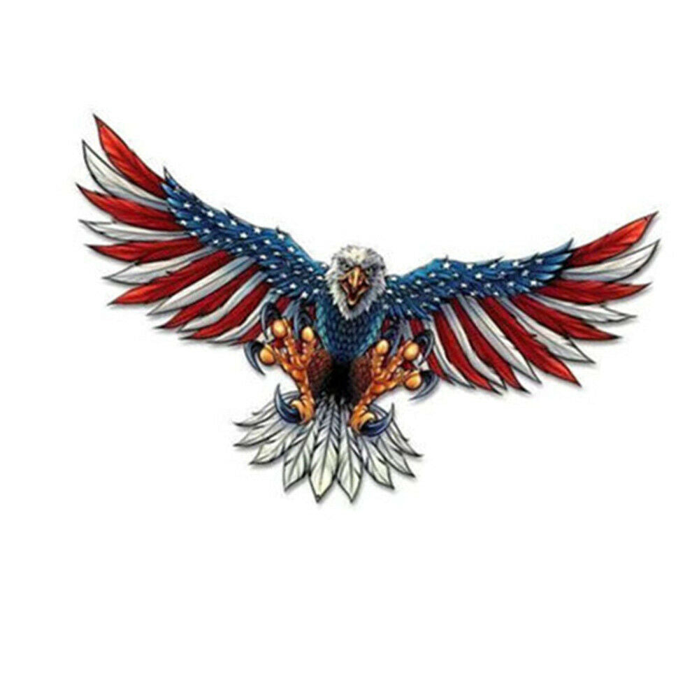 Iron Metal American Flag Bald Eagle Wall Art 40*24cm Hanging Patriotic Decor