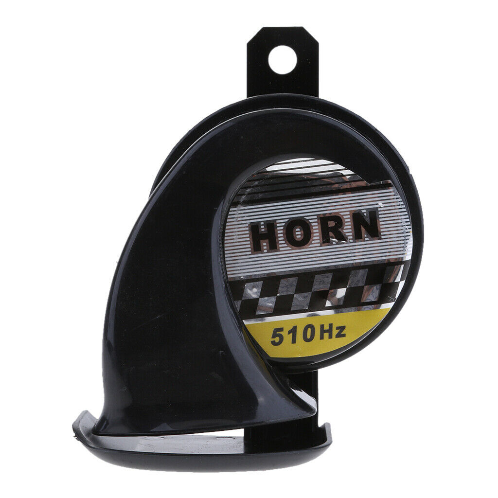 Car Motorcycle 130dB Loud Snail Air Horn Siren Waterproof 510hz 12V DC Black