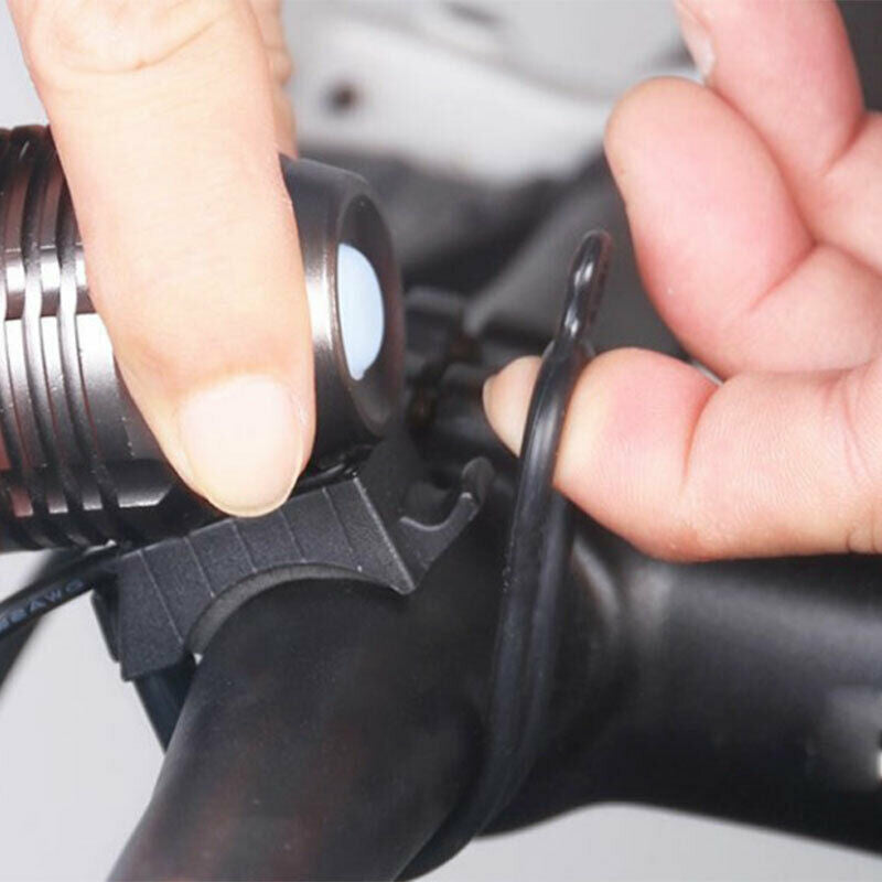 Silicone Rubber Band Ring Headlight Rear Lamp Torch Holder Bicycle Light .l8