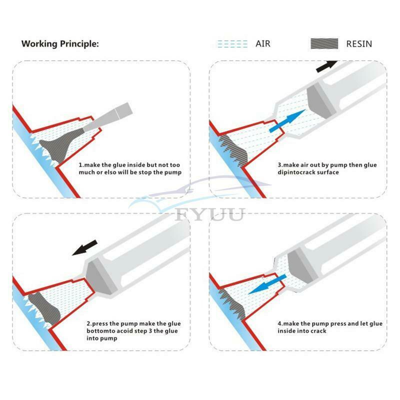 1 × Auto Car Glass Windshield Repair Kit With Pedestal\UV Light\Adhesive Seal