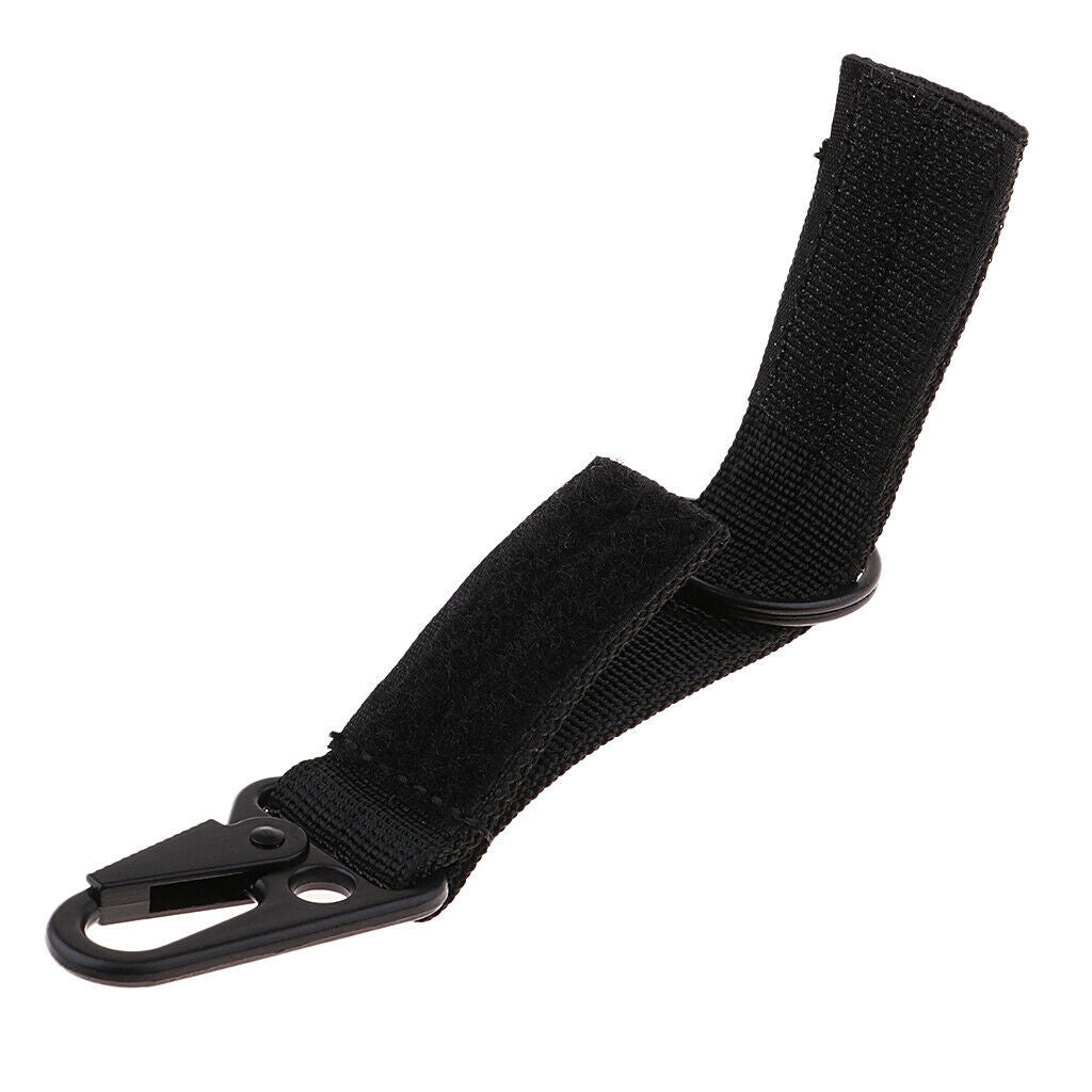 Key Hook Webbing Molle Buckle Hanging Belt Carabiner Clip Black