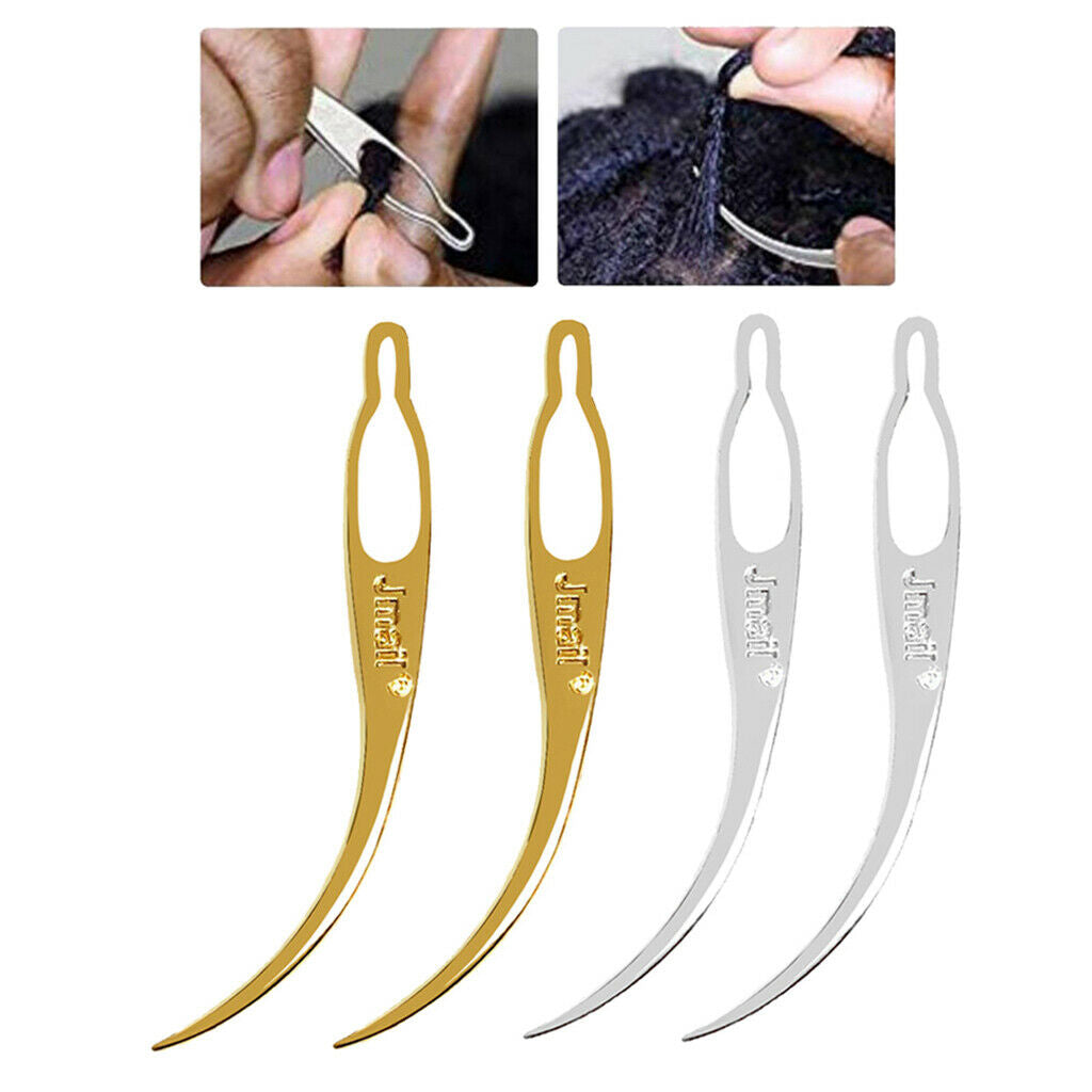 4x Easy Dreadlocks Crochet Needle Hair Interlocking Braiding Tools DIY 3"