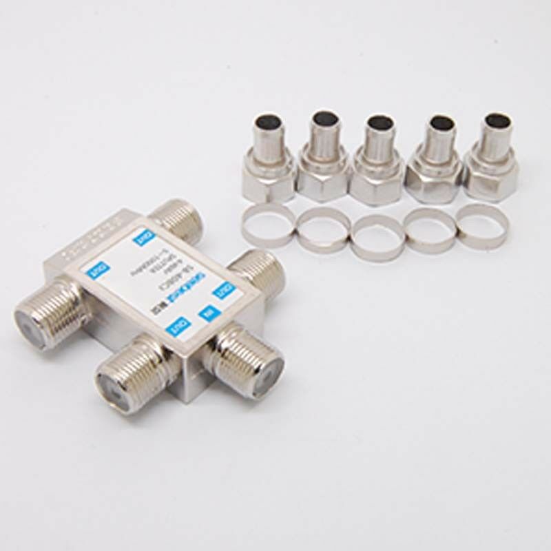 4WAY CABLE TV SPLITTER 5-1000MH Digital Analogue Satellite Coaxial Out Connector