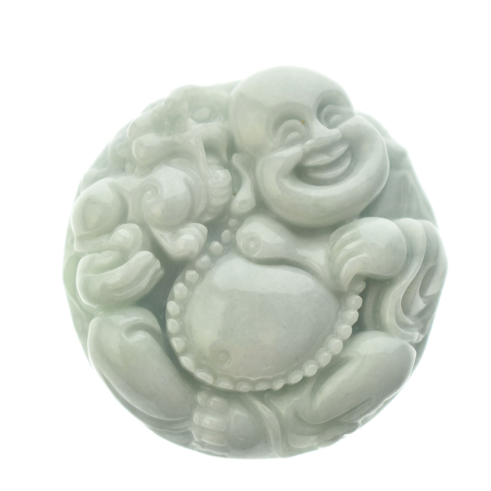 Icy Green Natural A Jade Jadeite Pendant Buddha God