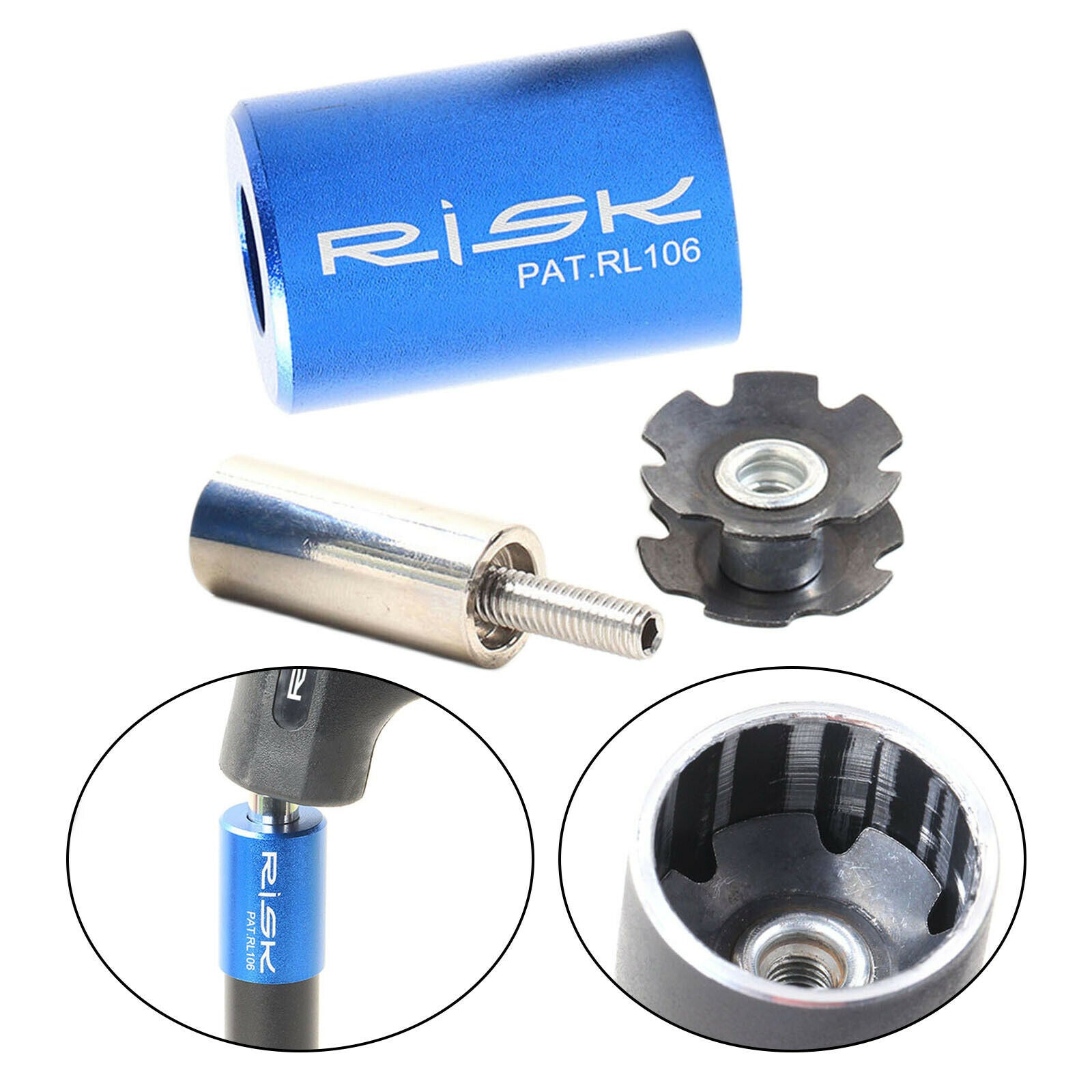 Bike Headset Driver Star Nut Threadless 1-1/8'' Installer Insert Tube Setter