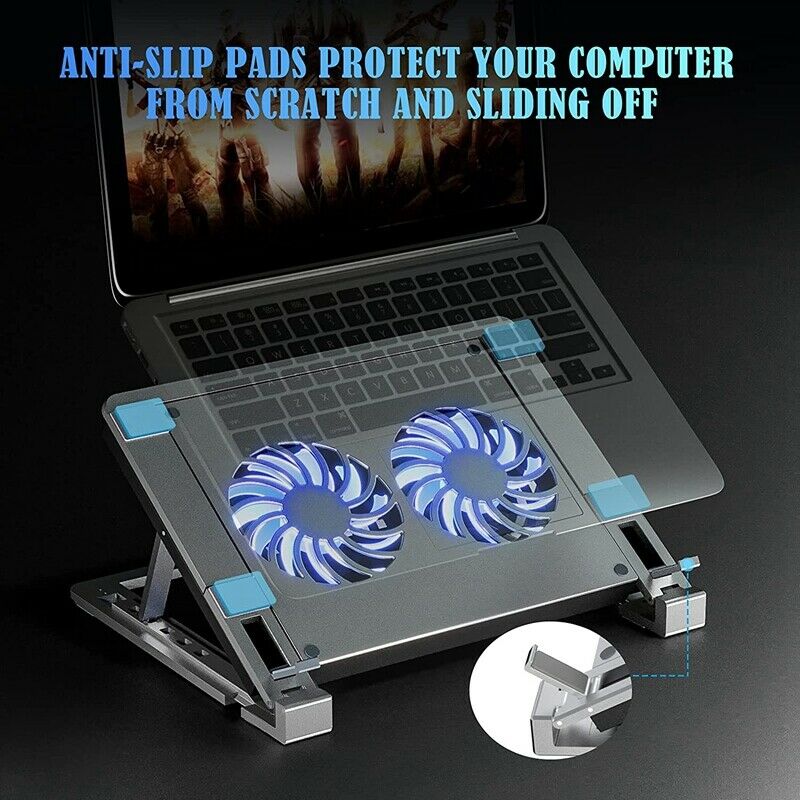 Laptop Stand, Aluminium Laptop Cooler Stand, ebook Laptop Holder, 12 - 15.6 InX8
