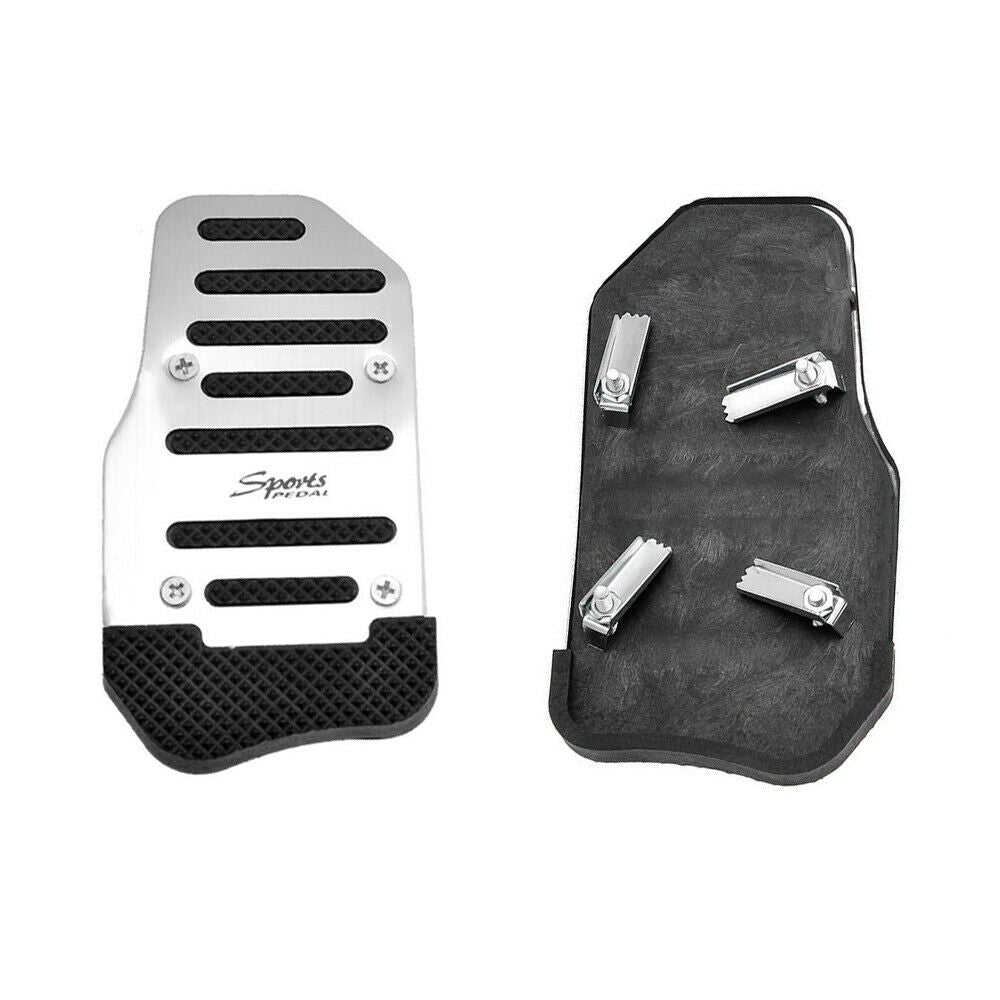 2pcs Aluminum Non-Slip Automatic Car Brake Accelerator Pedal Pad Cover Universal
