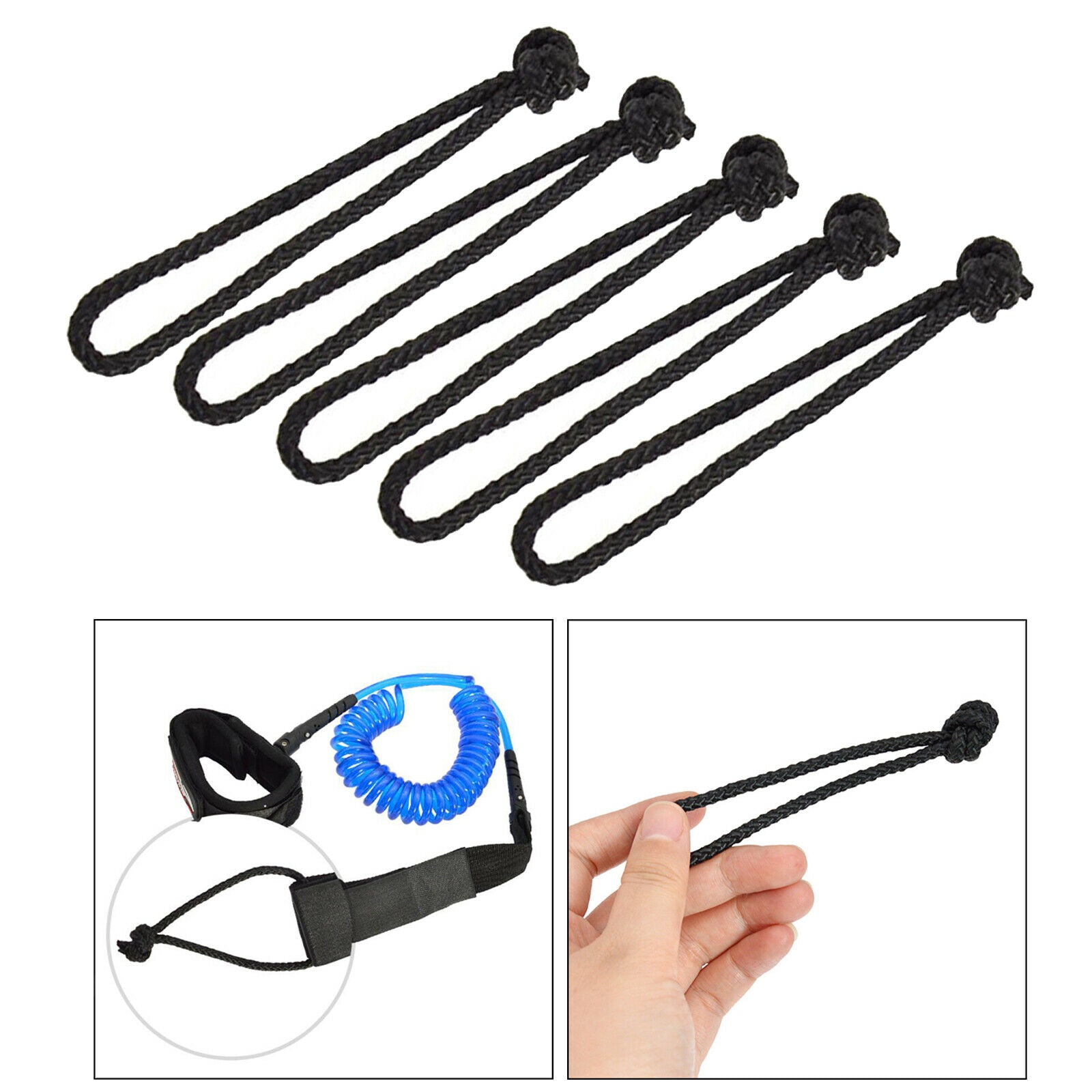 Set of 5 Leash String Cord for Surfboard Replacement Sports Surf Accessories