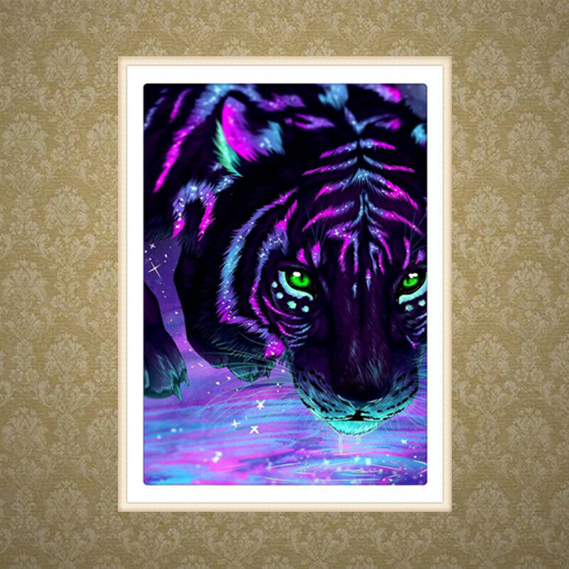 DIY Tiger 5D Full Diamond Embroidery Paintings Cross Stitch Home Decoration