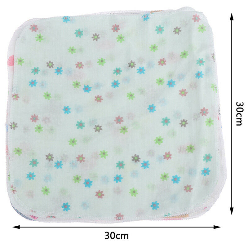 Cartoon baby handkerchief square pattern towel washed cotton infant face t.l8